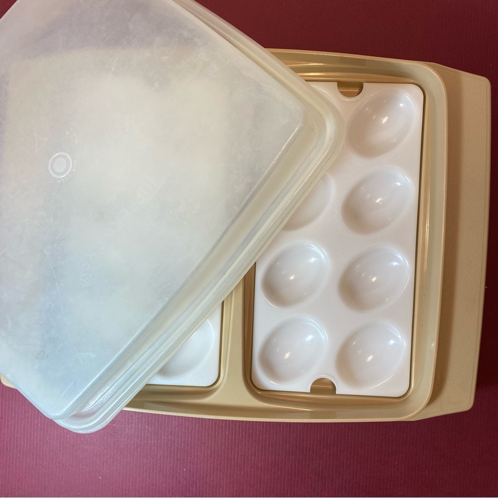 Tupperware deviled egg or cold cut container Vintage